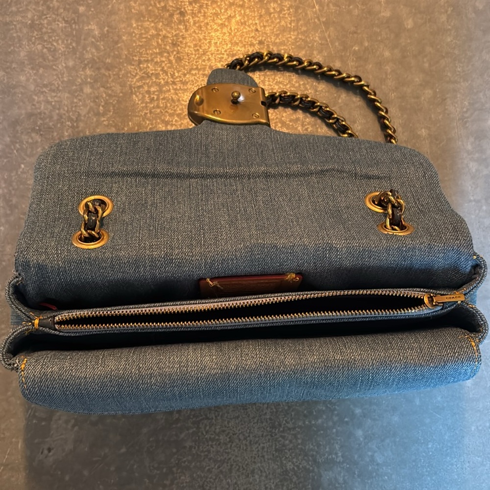 Quilted Denim Coach Tabby 26 - Picture 4 of 13